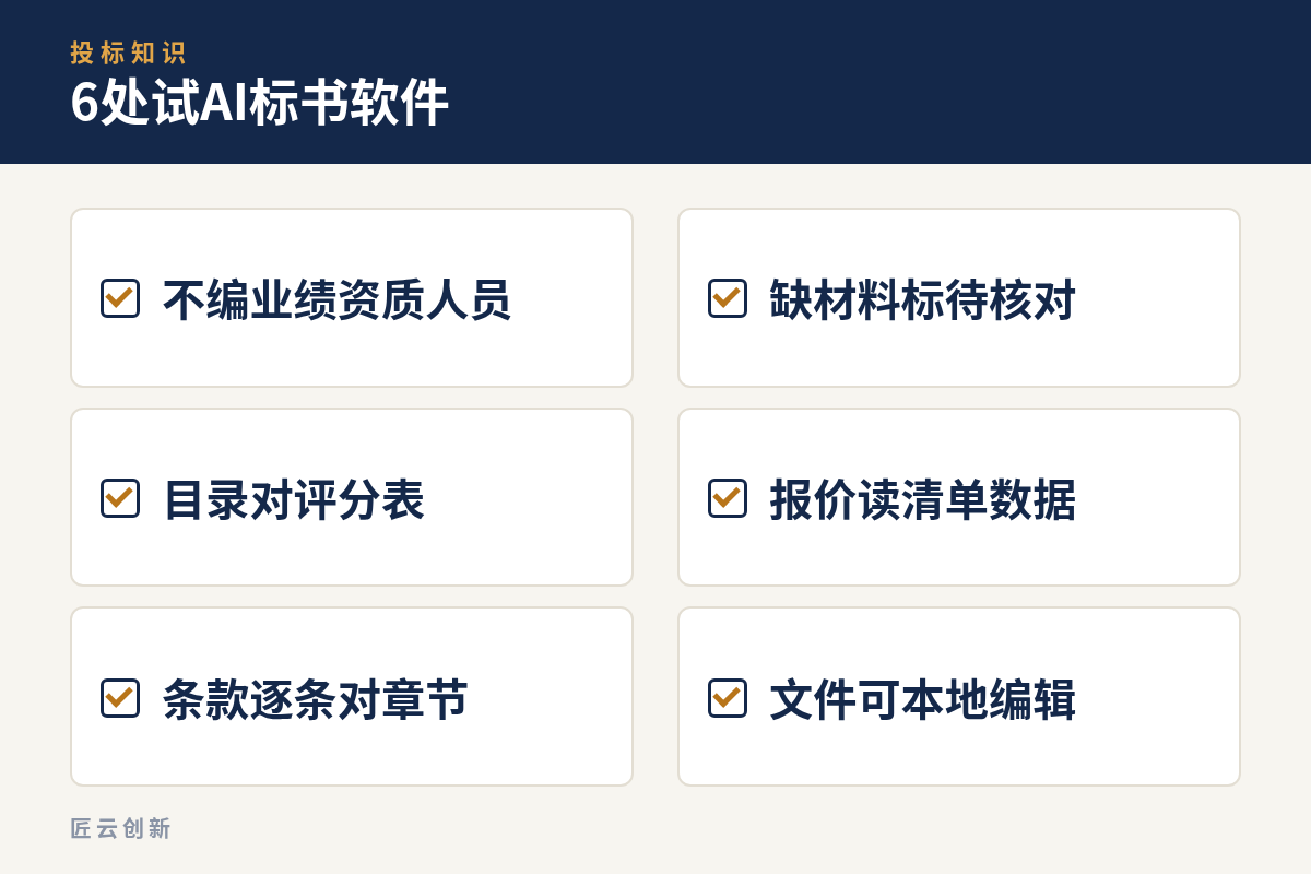 6处检验AI标书软件